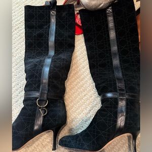 Christian Dior Suede knee boots